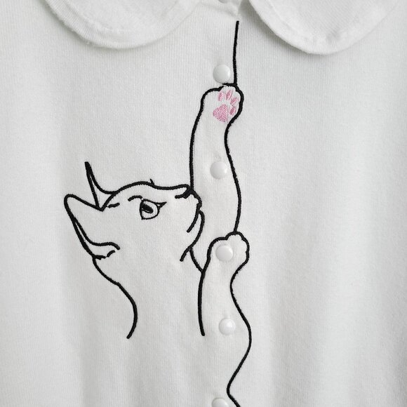 BANNED RETRO ~ Cat Scallop Collar Cardi ~ NEW! Size 3XL [UK] - 16 [US] - Picture 3 of 11